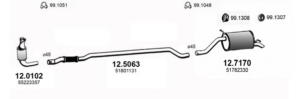ASSO ART4324 Exhaust System